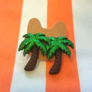 Handmade Kitschy Earrings- Pretty In Palm Trees